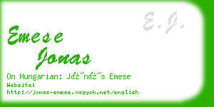 emese jonas business card